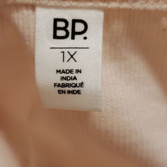 NEW BP. Nordstrom Womens Button Up Ribbed Crop Top Light Peach Size 1x - Picture 4 of 5